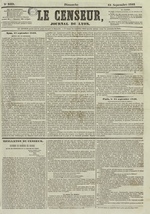 Le Censeur : journal de Lyon, politique, industriel et littéraire, N°2423, pp. 1