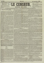 Le Censeur : journal de Lyon, politique, industriel et littéraire, N°2431, pp. 1