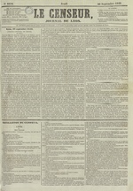 Le Censeur : journal de Lyon, politique, industriel et littéraire, N°2432, pp. 1
