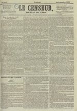 Le Censeur : journal de Lyon, politique, industriel et littéraire, N°2433, pp. 1