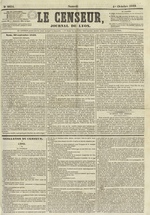 Le Censeur : journal de Lyon, politique, industriel et littéraire, N°2434, pp. 1