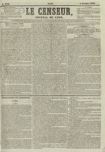 Le Censeur : journal de Lyon, politique, industriel et littéraire, N°2438, pp. 1