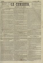 Le Censeur : journal de Lyon, politique, industriel et littéraire, N°2445, pp. 1