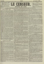 Le Censeur : journal de Lyon, politique, industriel et littéraire, N°2456, pp. 1