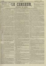 Le Censeur : journal de Lyon, politique, industriel et littéraire, N°2458, pp. 1
