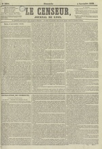 Le Censeur : journal de Lyon, politique, industriel et littéraire, N°2464, pp. 1