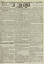 Le Censeur : journal de Lyon, politique, industriel et littéraire, N°2467, pp. 1