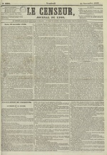 Le Censeur : journal de Lyon, politique, industriel et littéraire, N°2468, pp. 1