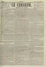 Le Censeur : journal de Lyon, politique, industriel et littéraire, N°2472, pp. 1