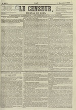 Le Censeur : journal de Lyon, politique, industriel et littéraire, N°2473, pp. 1