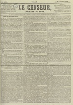 Le Censeur : journal de Lyon, politique, industriel et littéraire, N°2474, pp. 1