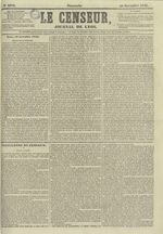 Le Censeur : journal de Lyon, politique, industriel et littéraire, N°2476, pp. 1