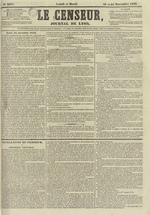 Le Censeur : journal de Lyon, politique, industriel et littéraire, N°2477, pp. 1