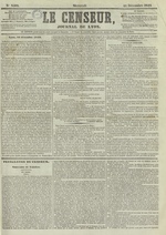 Le Censeur : journal de Lyon, politique, industriel et littéraire, N°2502, pp. 1
