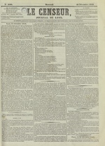 Le Censeur : journal de Lyon, politique, industriel et littéraire, N°2508, pp. 1