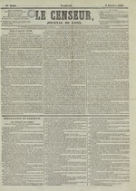 Le Censeur : journal de Lyon, politique, industriel et littéraire, N°2516, pp. 1