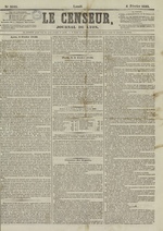 Le Censeur : journal de Lyon, politique, industriel et littéraire, N°2543, pp. 1