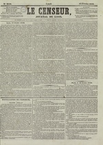 Le Censeur : journal de Lyon, politique, industriel et littéraire, N°2550, pp. 1