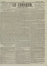 Le Censeur : journal de Lyon, politique, industriel et littéraire, N°2561, pp. 1