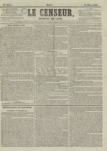 Le Censeur : journal de Lyon, politique, industriel et littéraire, N°2574, pp. 1