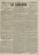 Le Censeur : journal de Lyon, politique, industriel et littéraire, N°2587, pp. 1