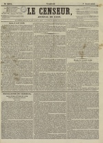 Le Censeur : journal de Lyon, politique, industriel et littéraire, N°2594, pp. 1