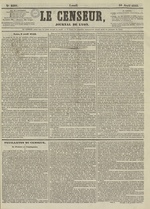Le Censeur : journal de Lyon, politique, industriel et littéraire, N°2597, pp. 1