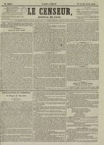 Le Censeur : journal de Lyon, politique, industriel et littéraire, N°2603, pp. 1