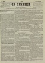 Le Censeur : journal de Lyon, politique, industriel et littéraire, N°2608, pp. 1