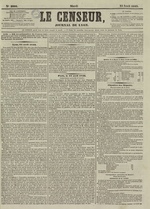 Le Censeur : journal de Lyon, politique, industriel et littéraire, N°2609, pp. 1