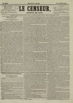 Le Censeur : journal de Lyon, politique, industriel et littéraire, N°2616, pp. 1