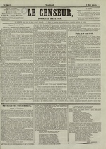 Le Censeur : journal de Lyon, politique, industriel et littéraire, N°2617, pp. 1