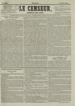Le Censeur : journal de Lyon, politique, industriel et littéraire, N°2625, pp. 1