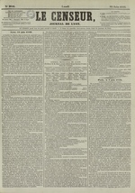 Le Censeur : journal de Lyon, politique, industriel et littéraire, N°2649, pp. 1