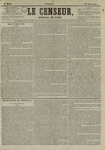 Le Censeur : journal de Lyon, politique, industriel et littéraire, N°2652, pp. 1