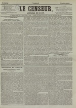 Le Censeur : journal de Lyon, politique, industriel et littéraire, N°2670, pp. 1