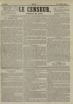Le Censeur : journal de Lyon, politique, industriel et littéraire, N°2674, pp. 1