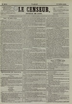 Le Censeur : journal de Lyon, politique, industriel et littéraire, N°2676, pp. 1