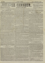 Le Censeur : journal de Lyon, politique, industriel et littéraire, N°2720, pp. 1