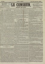 Le Censeur : journal de Lyon, politique, industriel et littéraire, N°2726, pp. 1