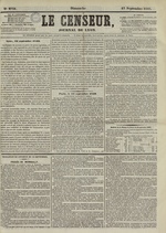 Le Censeur : journal de Lyon, politique, industriel et littéraire, N°2730, pp. 1