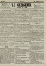 Le Censeur : journal de Lyon, politique, industriel et littéraire, N°2739, pp. 1