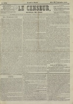 Le Censeur : journal de Lyon, politique, industriel et littéraire, N°2738, pp. 1