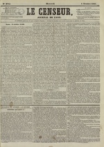 Le Censeur : journal de Lyon, politique, industriel et littéraire, N°2745, pp. 1