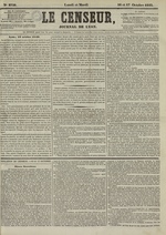 Le Censeur : journal de Lyon, politique, industriel et littéraire, N°2756, pp. 1