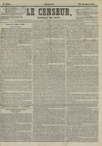 Le Censeur : journal de Lyon, politique, industriel et littéraire, N°2761, pp. 1