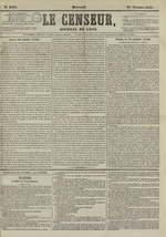 Le Censeur : journal de Lyon, politique, industriel et littéraire, N°2763, pp. 1