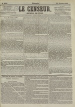 Le Censeur : journal de Lyon, politique, industriel et littéraire, N°2767, pp. 1