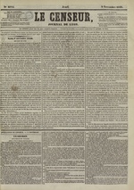 Le Censeur : journal de Lyon, politique, industriel et littéraire, N°2775, pp. 1