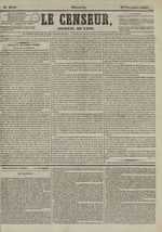 Le Censeur : journal de Lyon, politique, industriel et littéraire, N°2778, pp. 1